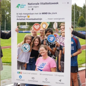 Recordpoging planking voor het goede doel
